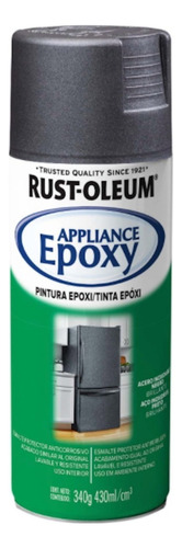 Pintura Aerosol Epoxy Para Electrodomésticos Rust Oleum Color Acero Inoxidable Negro