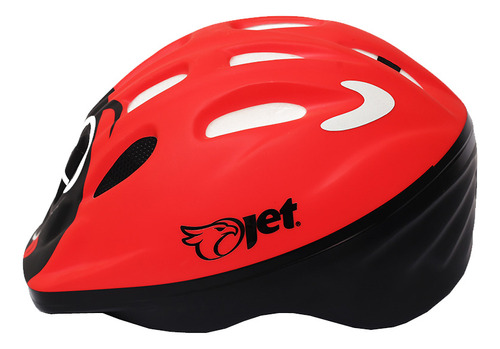 Capacete Ciclismo Infantil Ladybug Jet Adventure Tomcat Cor Vermelho Tamanho M