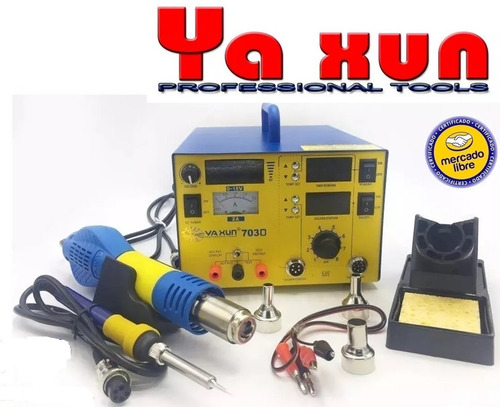 Estacion De Calor Yaxun Soldadura Con Cautin 3 En1 Yx 703d