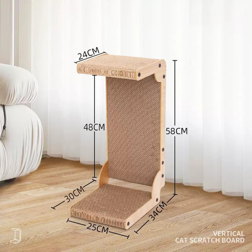 Cat Scratcher Cartón Vertical Cat Scratch Pad Para Gatos De