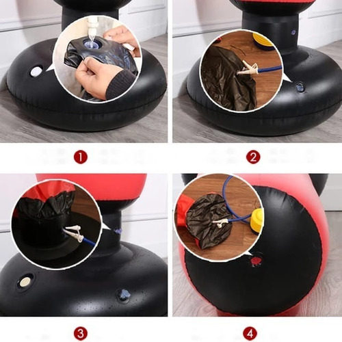 Saco Boxeo Inflable + Inflador - Entrenamiento En Casa