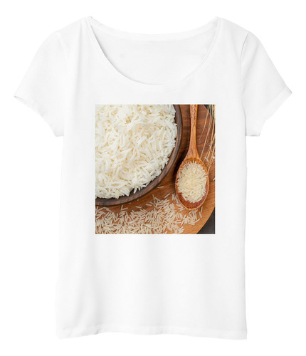 Remera Mujer Arroz Chino Gastronomia Asia Plato Cheff P1