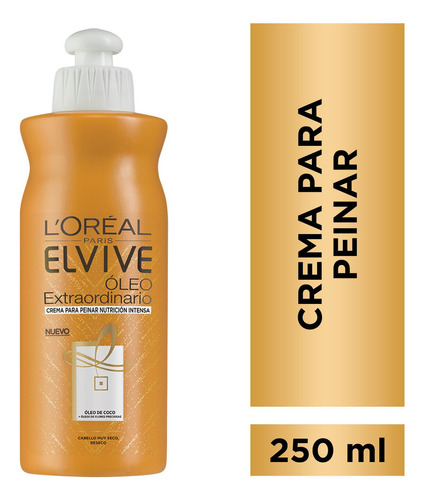 Elvive Loreal Crema De Peinar Extraordinario Oleo Coco 250ml