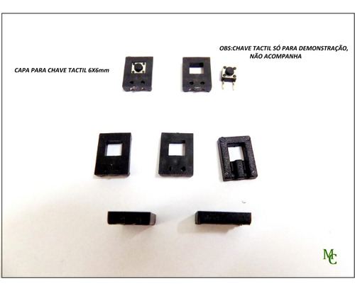 Botão De Panico Capa Para Chave Tactil  6x6 = 100 Pçs
