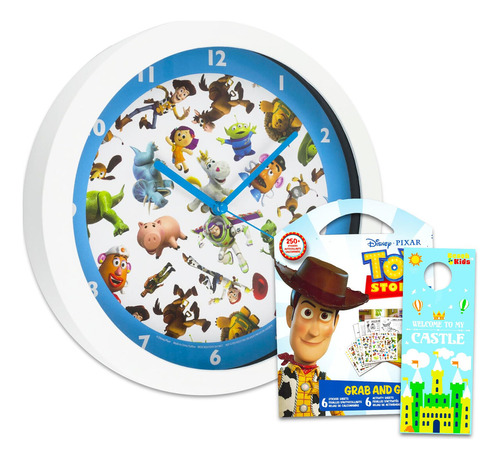 Toy Story Reloj De Pared Para Habitación De Niños, Paquete D