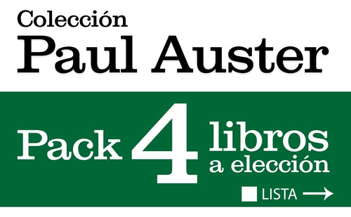 Pack 4 Libros De Paul Auster - Seix Barral