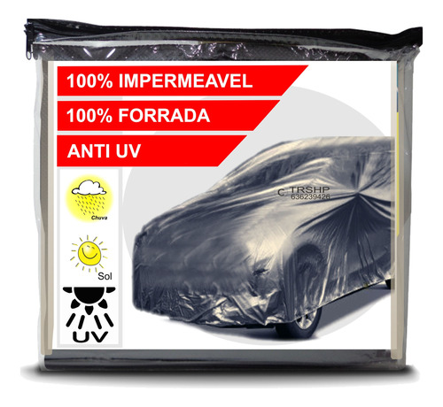 Capa Cobrir Carro Gol 100% Forrada Ant- Uv Chuvas Proteção 