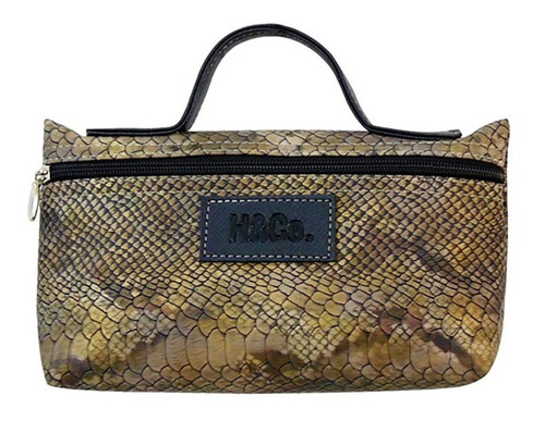 Cosmetiquera Estuche Neceser Dama Mujer H&co. 9187 Color Marrón claro