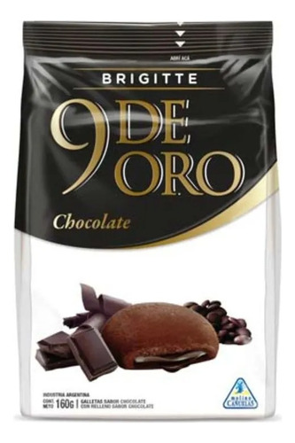 Paquete De Galletitas Brigitte 9 De Oro Sabor Chocolate