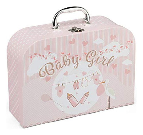 Set De Regalo Para Bebé - Caja De Recuerdos En Rosa Con Ropa