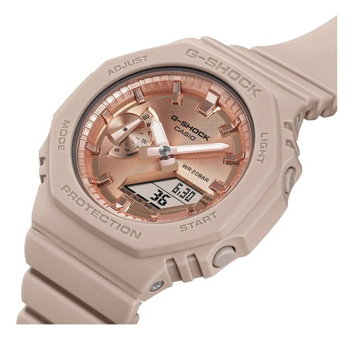 Reloj Casio G-shock Gma-s2100md-4a Mujer Ts Correa Rosa Bisel Rosa Fondo Rosa