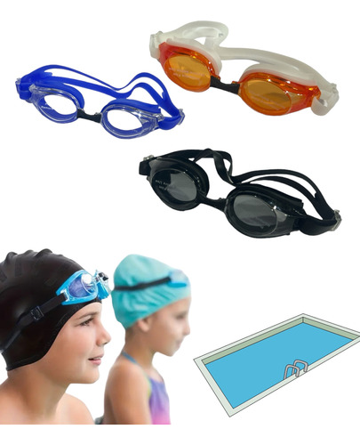 Antiparras Lentes Para Agua Regulables + Verano Felices