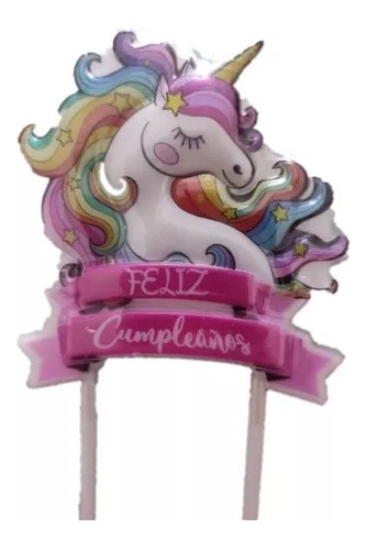 Velas Decorativas Cumpleaños Diseños Unicornio Infantiles