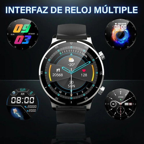 Imagen 4 de 8 de Smartwach Para Mujer Y Hombres, Reloj Inteligente Bluetooth
