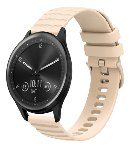 Correa De Reloj De Silicona Beige Para Garmin Vivomove Sport