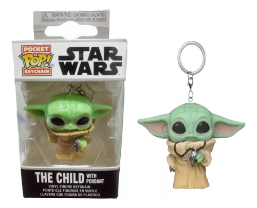 Llavero Pocket Pop: Star Wars Baby Yoda Con Colgante