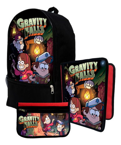 Mochila+ Funda Carpeta+ Cartu De Gravity Falls #21