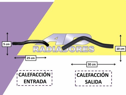 Kit Mangueras Agua Ford Fiesta 1.6 Rocam C/abrazaderas