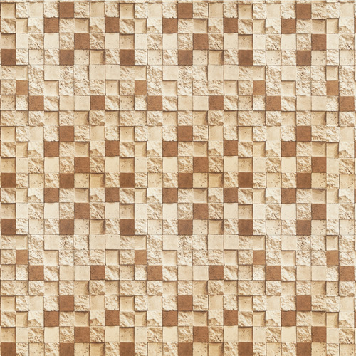 Papel Parede Textura Pastilha Mosaico Pedras Marrom