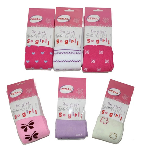 12 Pantys De Algodón Para Niñas - Diseños Surtidos