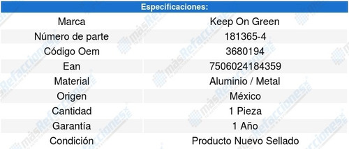 Polea Tensora De Accesorios Vn L6 15.0l 00 A 03 Kg 6621556