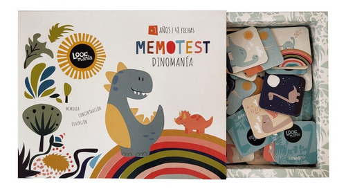 Memotest Juego De Memoria Dinosaurios Didáctico Lookmanía