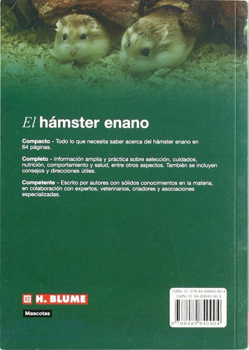 El Hamster Enano Guia Practica Para La Seleccion Nutricion