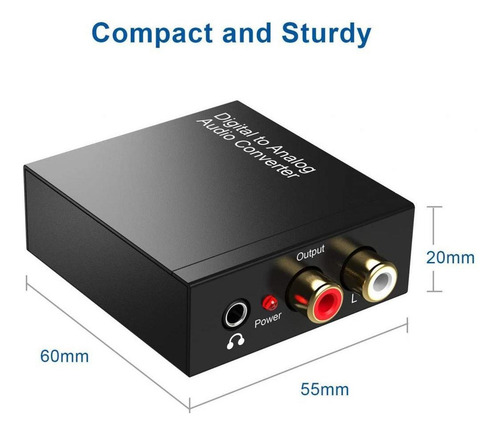 Li 192 Khz De Audio Digital A Analógico Dac Spdif Óptico A L