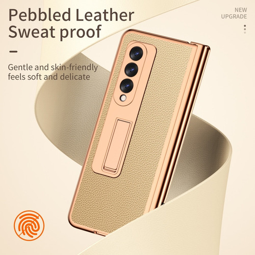 Compatible Carcasa Con Bisagras De Pu Con Textura De Litchi For Samsun