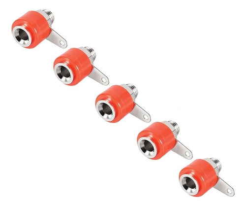 5x Conector Banana Color Hembra Chasis Gabinete Ptec