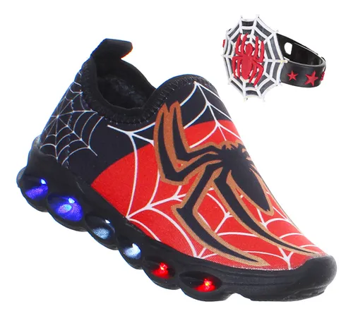 Tenis homem sale aranha acende luz