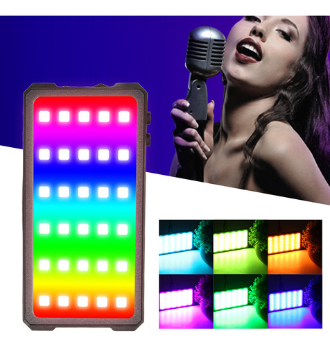 Luz Led De Vídeo Rgb Con Luz De Relleno Para Cámara Manbily