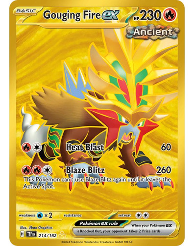 Gouging Fire Ex 214/162 Pokémon Temporal Force Ultra Rara