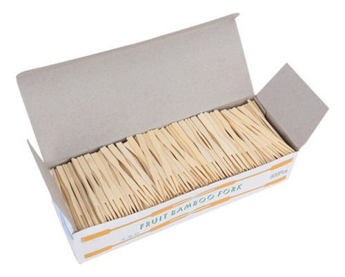 Tenedor De Postre De Bambú Desechable Para El Hogar, 800 Uni