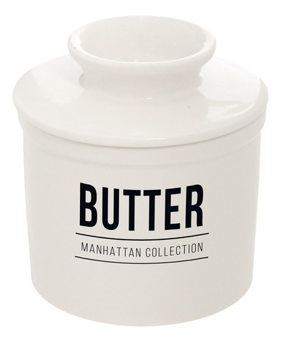 Manteigueira Francesa Cerâmica 240ml Porta Manteiga Manhatan