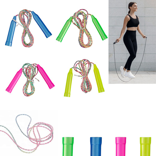 Paquete 4 Cuerda Saltar Box Gym Gimnasio Salto Casa Surtido