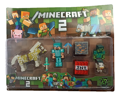 Minecraft Set Figuras De Decoración Coleccionables