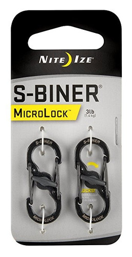 Nite Ize-lsbm 01-2r3 S-biner Microlock Acero Inoxidable, 2-p