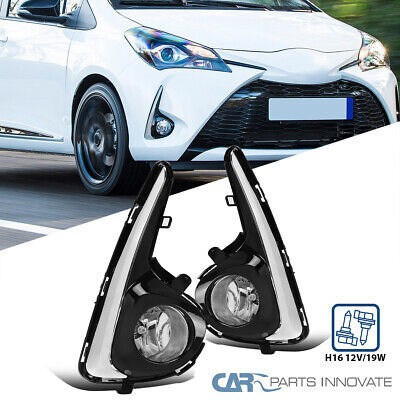 Fits 18-19 Toyota Yaris Hatchback Fog Lights Bumper Lamp Ttx