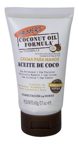 Imagen 1 de 1 de Palmers - Coconut Oil Formula Crema Para Manos - 60 G