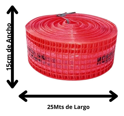 Malla De Advertencia Subterranea Rollo 15cm X 25mts