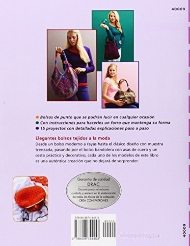 Crea Con Patrones. Bolsos De Punto Para Cualquier Ocasión (bolsos 9), De Steinbach, Tanja. Editorial El Drac, Tapa Tapa Blanda En Español