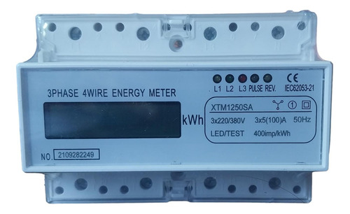 Medidor Energía Trifasico 80a Toma Consumo Tienda Solar
