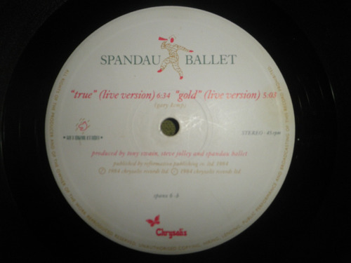 Disco Maxi Single Spandau Ballet - True / Gold (live 1983)