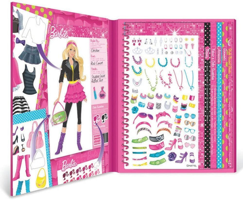Álbum Barbie Fashion Sticker Stylist Calcomanías Estilistas