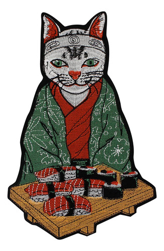 Samurai Tattoo Sushi Cat Knife Fideo Artesania Japonesa Ropa