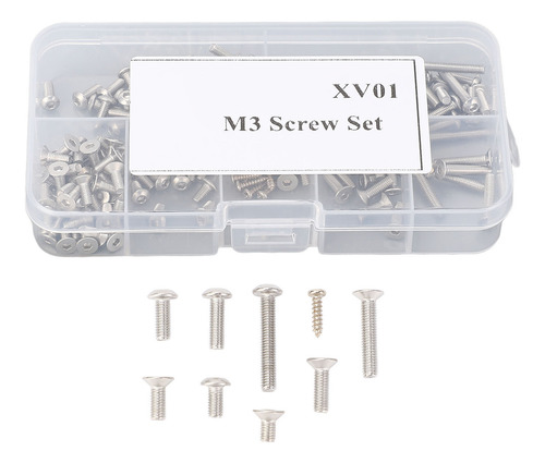 Juego De Tornillos M3, Kit Surtido De 103 Piezas De Acero In