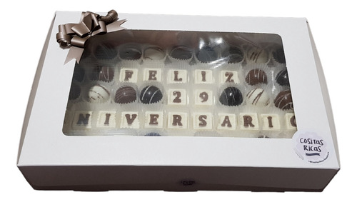 Caja 56 Bombones Chocomensaje Personalizado 