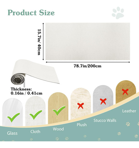 Lewondr Timmable Cat Scrack Mat, 157 X 787 Cat De De De De