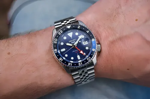 Relógio Masculino Seiko 5 Sports Azul Ssk003k Automatic Gmt